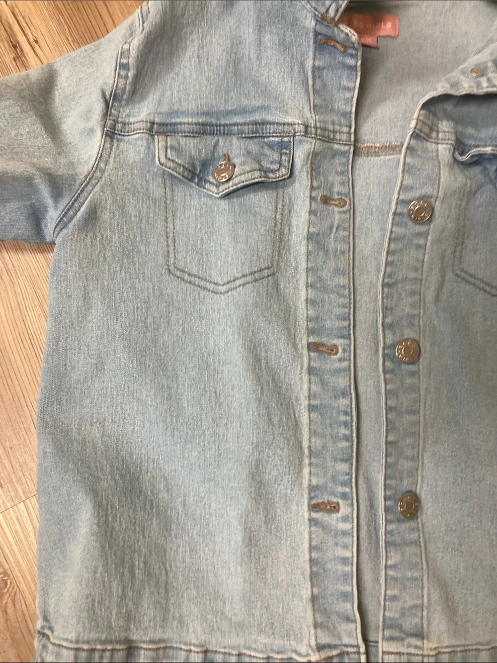 Kids Light Blue Denim Jean Jacket - Casual Button-Up